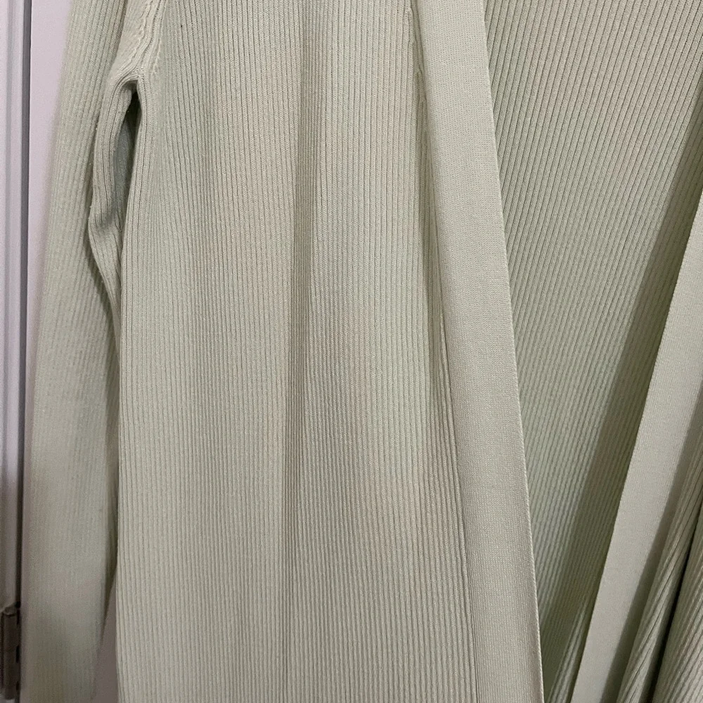 Zara Women's Light Cream/green Sweater cardigan - Picture 5 of 5
